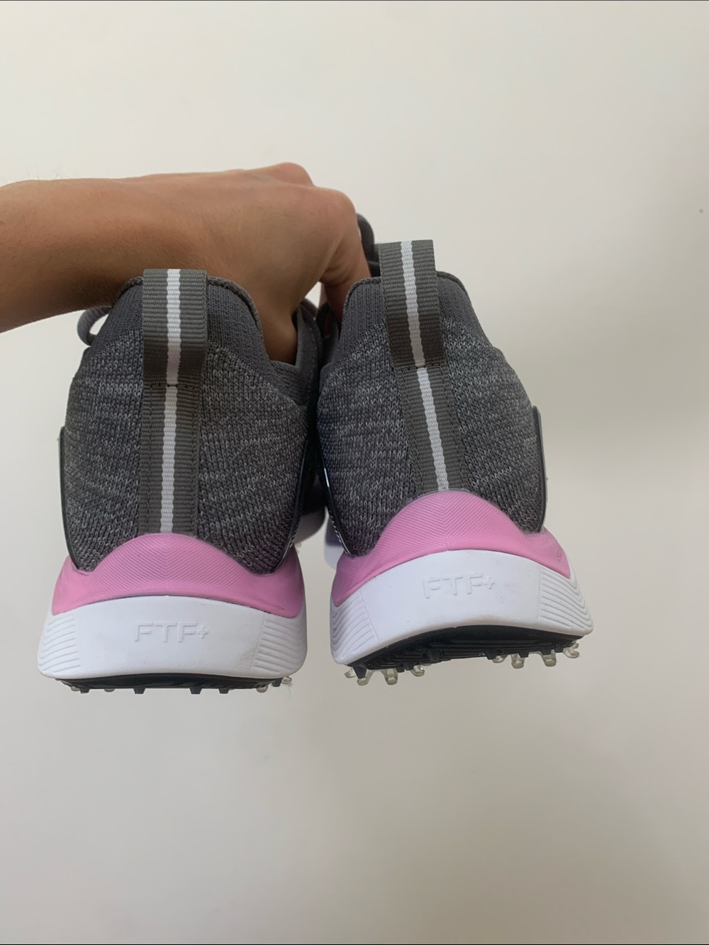 FootJoy Women's HyperFlex 98168 Medium Golf Shoes Gray/Pink Waterproof - Size 9 - Picture 5 of 7